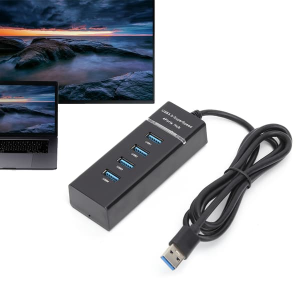 1 til 4 USB 3.0 HUB Han til Hun USB Forlængeradapterkabel Splitter til PC Bærbar