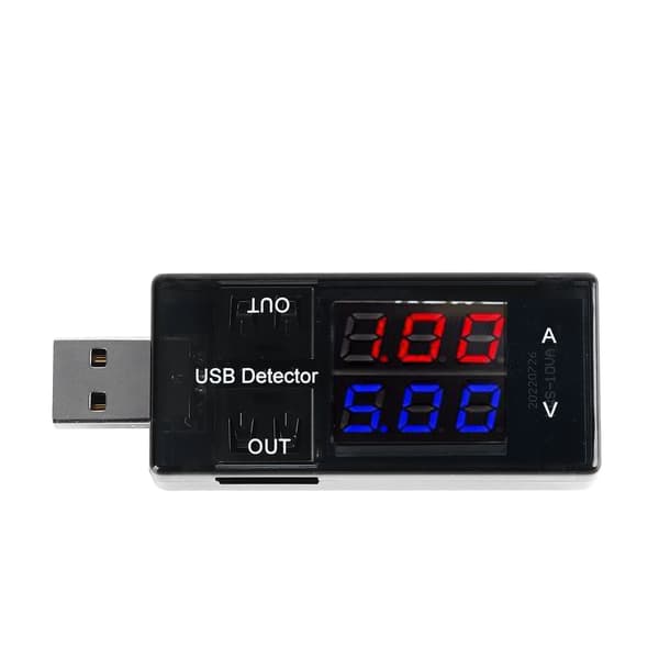 USB-testare, multimeter med dubbla skärmar, högprecisionsspänningskapacitetsmätare 3-20V 0-3A