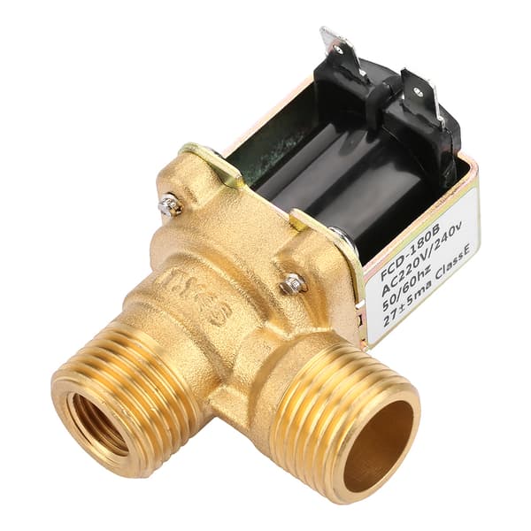 Mässing AC220V G1/2\" NC Pilotmagnetventil för vatteninlopp, 2-vägs, 1-pack