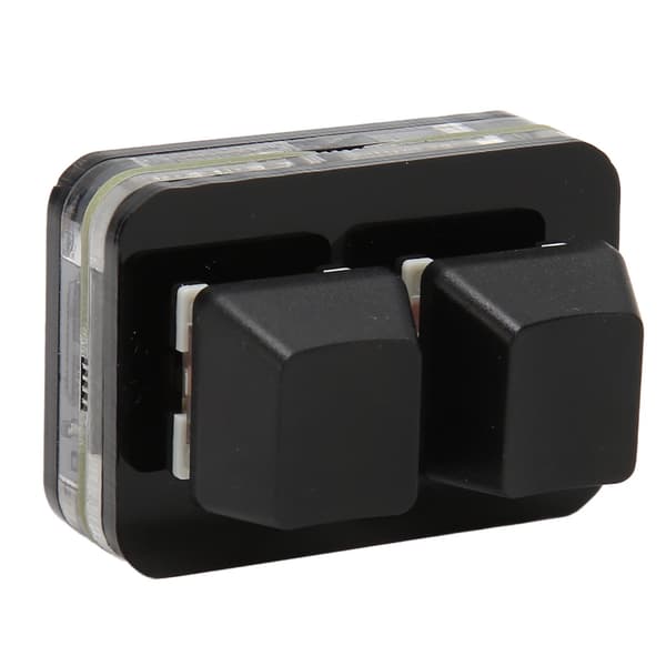 USB 2-tast Mini-tastatur Brugerdefineret RGB LED-baggrundsbelysning Makroprogrammeringstastatur til Windows til OS X til Linux Sort