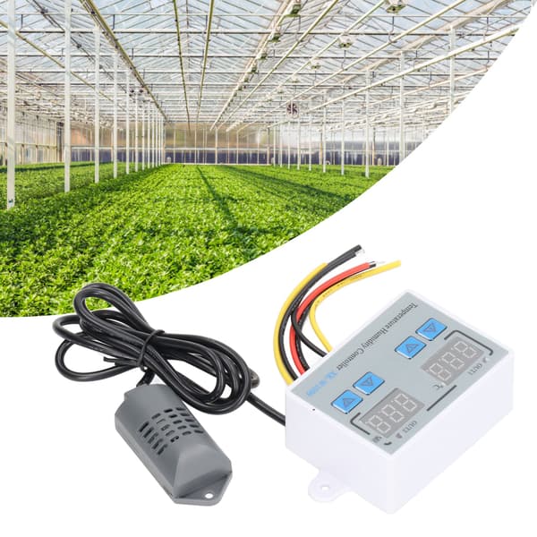 Termostat Digital Temperaturregulator 12V 220W Smart Fugtighedssensorafbryder