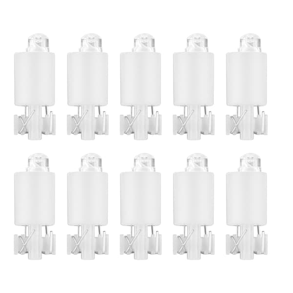 10 STK. Arkade Videospil Knap Afbryder Knap LED Lys Lampe Tilbehør (Hvid)