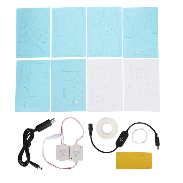 Boardattack Papercraft Kit DIY USB-driven handgjorda pedagogiska leksaker för barn DC12V