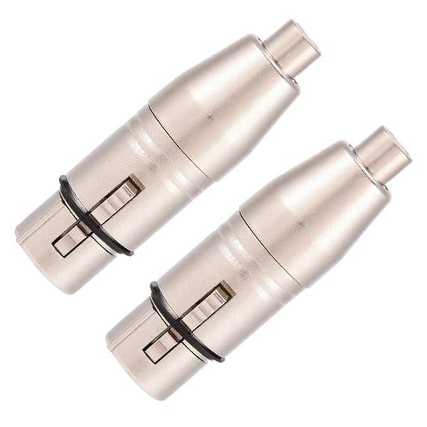 2 stk. 3-benet XLR hunstik til RCA hun lydmikrofonstikadapter