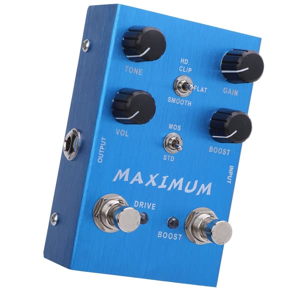 Overdrive Dual Channel Pedal Drive Boost Knob Effektpedal til Elguitar Bas DC 9V Input