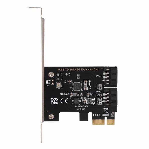 PCI-E-kortit PCI Express–SATA 3.0 2-porttiset SATA III 6Gbps -laajennussovitinkortit
