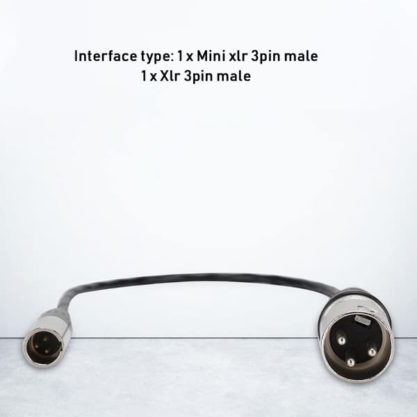 Mini XLR 3PIN han til Canon lydkabel til overførsel af kameramikrofoninterface