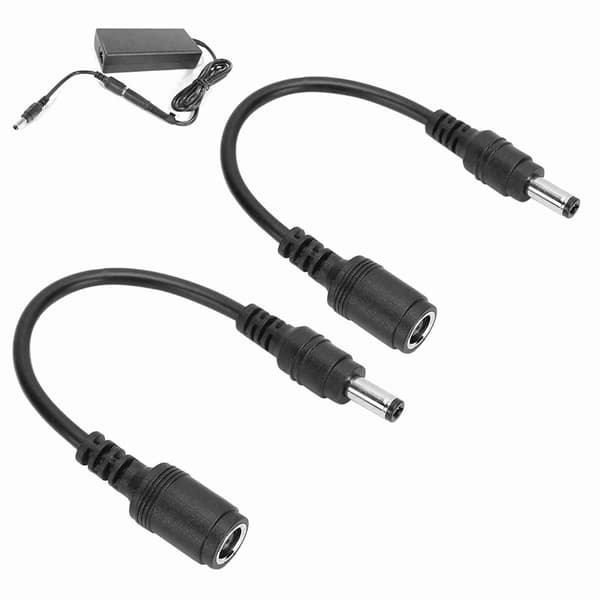 2 stk. DC-strømopladeradapterkonverter 7,4x5,0 mm hun til 5,5x2,5 mm han til HP bærbar computer