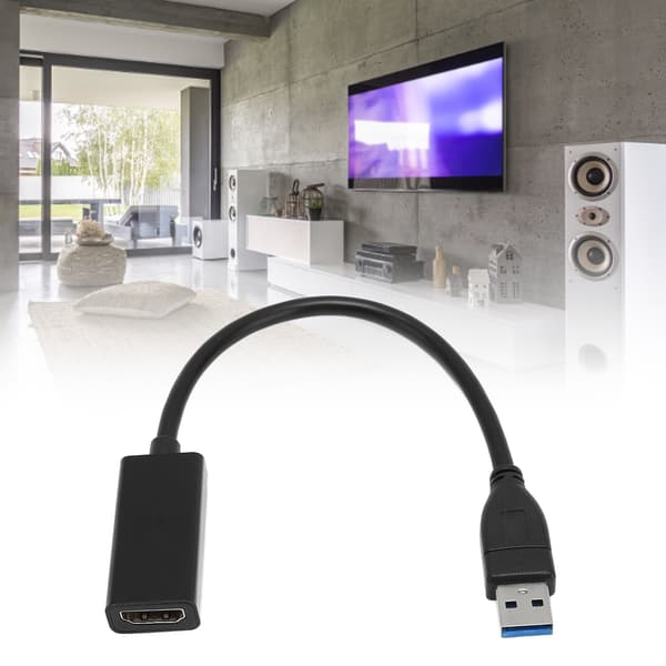 USB3.0 till HD Multimedia Interface-adapter Bärbar 1080P 60HZ 5Gbps Videoadapteromvandlare för Windows 7 8 10 PC