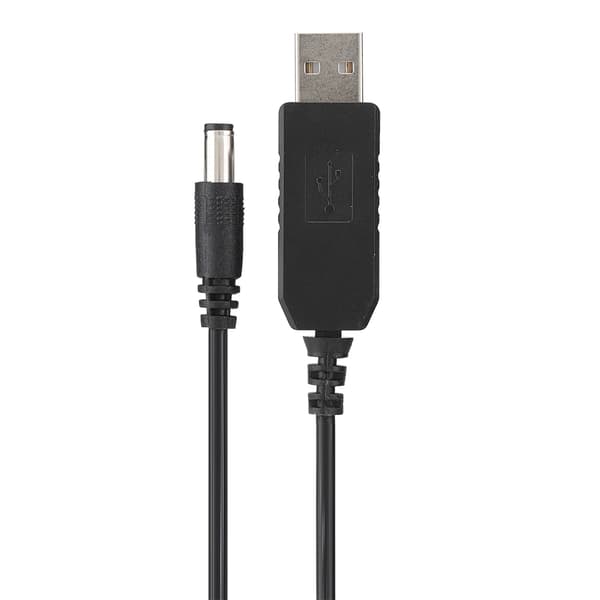 USB til 5.5MM x 2.1MM Interface 5V til 12V Boost-kabel til bordlamper / routere / modemer