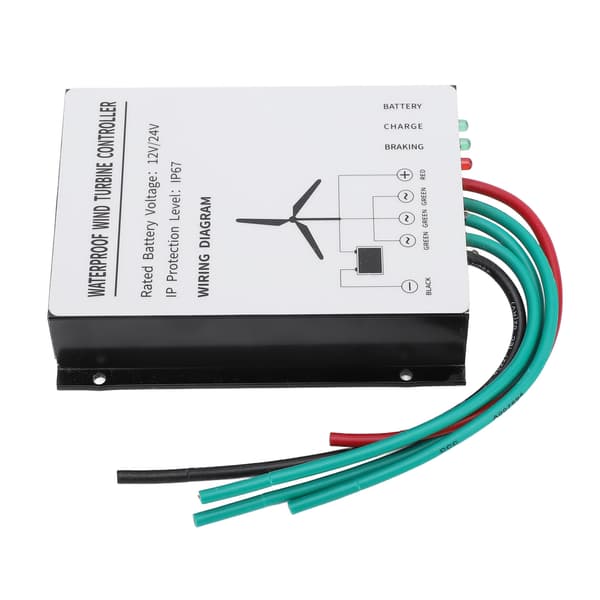 400W Vindmøllecontroller IP67 Vandafvisende Vindmøllegenerator Controller Regulator 12V 24V