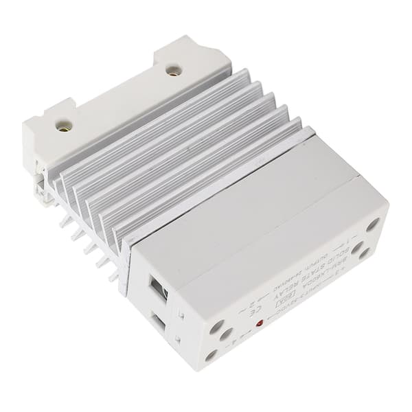60A DC til AC Solid State Relæ, 35mm DIN-skinne Montering, Enfaset SSR med Køleplade, 3-32VDC Ind, 24-480VAC Ud