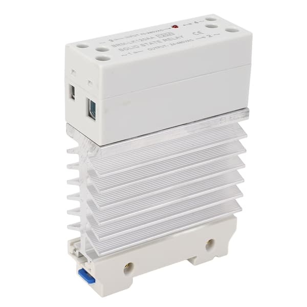 120A AC Solid State Relæ, Skinne Montering SSR m/ Køleplade, 70-280VAC Ind, 24-480VAC Ud