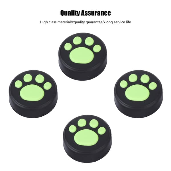 4 stk. silikone-joystick til PS3/PS4 tommelfingergreb Rocker Cap Cover til Switch Pro (grøn)