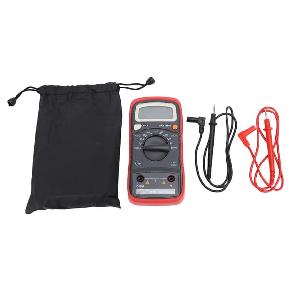 Digitalt multimeter AC DC voltmeter LCD baggrundsbelyst 200mV-600V elektrisk tester