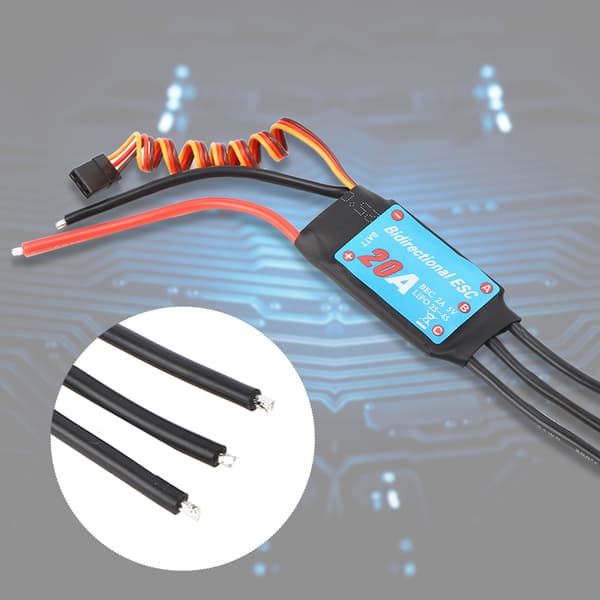 Tovejs børsteløs ESC elektronisk hastighedsregulator til RC bilskib undervandspropel (20A)