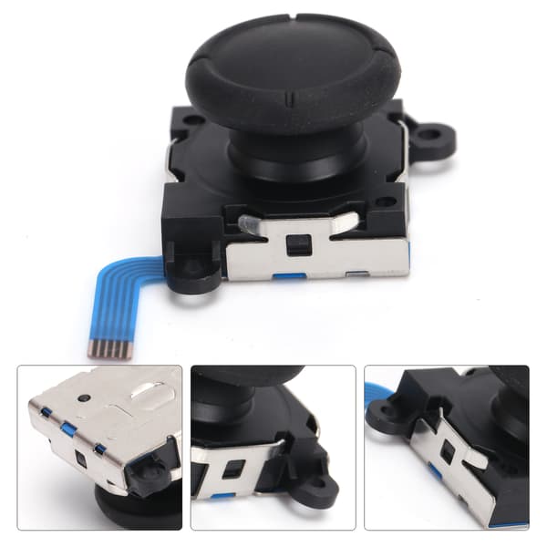Analog joystick-tumspaksknappsmodulersättning för Switch Joycon/Lite-kontroll Svart