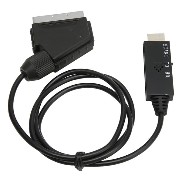 SCART til HD Multimedia Interface Konverter HD 1080P SCART til HD Multimedia Interface Adapterkabel til Lyd Video DC 5V
