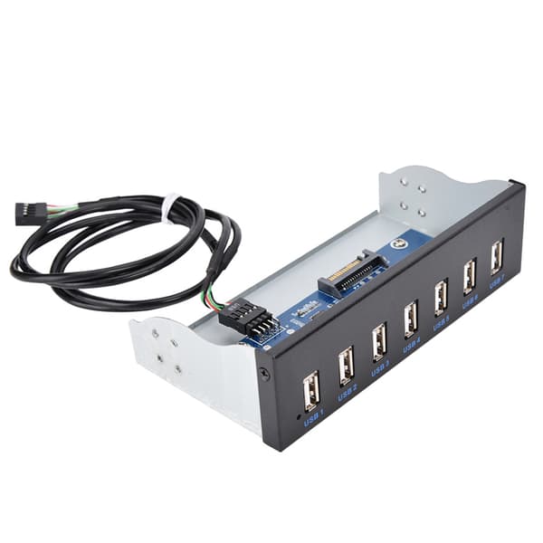 USB Hub Box Panel 7 Port USB2.0 Tabsfri Datatransmission USB Hub Drevpanel