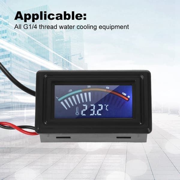 PC Vattenkylningssystem Pekardisplay Termometer Temperaturmätare