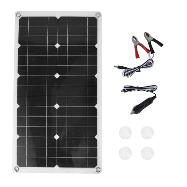 18V 100W Vattentät Solpanel Utomhus Strömladdare för Hem Bil Båt Batteri