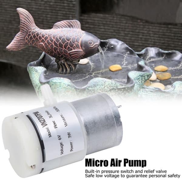 3 stk. mini-membranpumpe 3L/min sugeluftvandpumpe DC6V til akvariefisketank