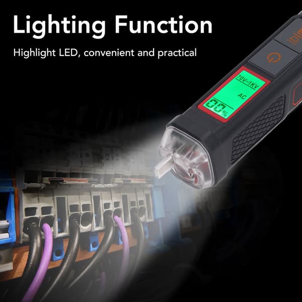 Beröringsfri eldetektor AC-spänningstestare Digital display Elektrisk testpenna med LED