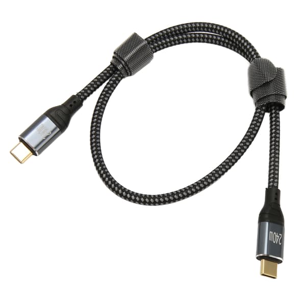 USB C til USB C-kabel 0,5 m Han til Han PD240W PD3.1 E Mark Chip Nylon Type C Opladerkabel til Bærbar Telefon Tablet