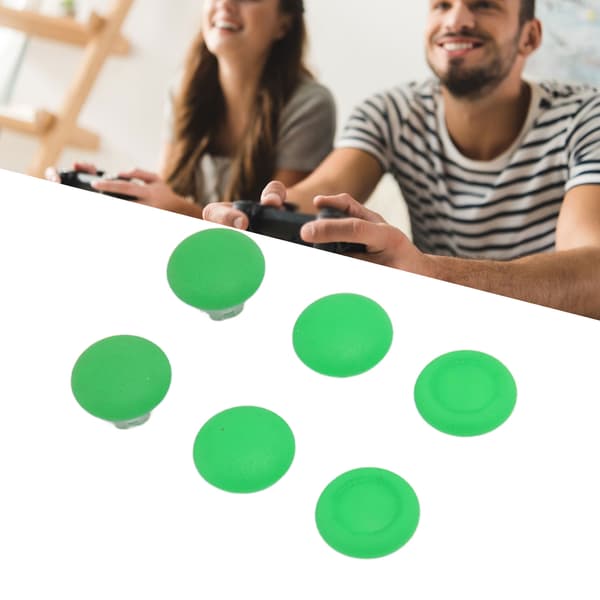 3D Joystick-knapdæksel 6 i 1 skridsikker udskiftning af tommelfingergreb til PS5 Elite Controller Grøn