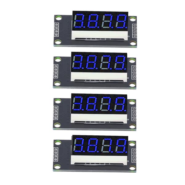 4-pack 0,36\" LED 7-segments displaymodul, TM1637-drivrutin, blå digitalt rör för Arduino