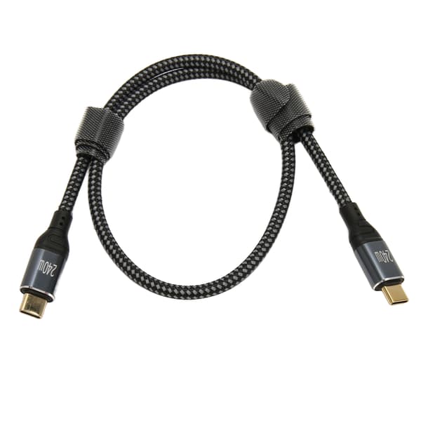 USB C til USB C-kabel 0,5 m Han til Han PD240W PD3.1 E Mark Chip Nylon Type C Opladerkabel til Bærbar Telefon Tablet