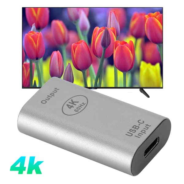 TypeC naaras-HDMI naaras -sovitin Mini-videomuunnin 4K 60Hz Windowsille ja Androidille