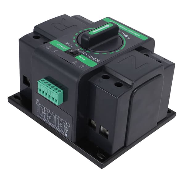 125A 2-polig dubbelström ATS 2-i-1 omkopplare Auto/Manuell PC-isolator