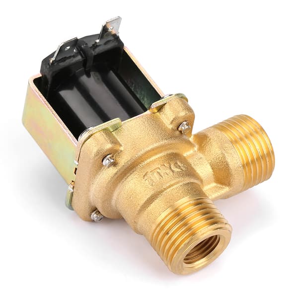 Mässing AC220V G1/2\" NC Pilotmagnetventil för vatteninlopp, 2-vägs, 1-pack