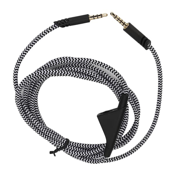 Spelheadset Förlängningskabel Ersättning Flätad Hörlursförlängningssladd med Volymkontroll för Astro A10 A40 A40TR