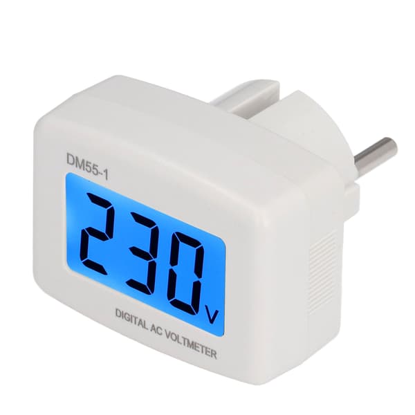 DM55‑1 AC Digital Voltmeter, Letlæselig LCD Spændingsmonitor, 100‑300V, til Husholdningsbrug