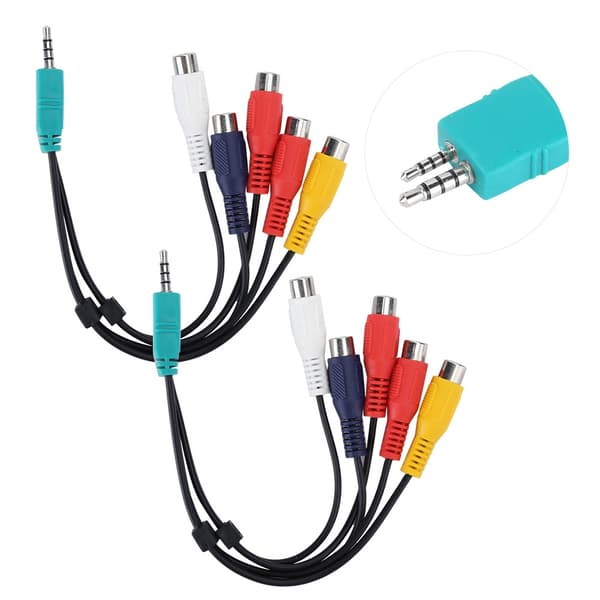 2 kpl Samsung LCD-televisioon komponenttisignaalikaapeli 3.5+2.5 - 5RCA Video Doubleend AV-johdolle