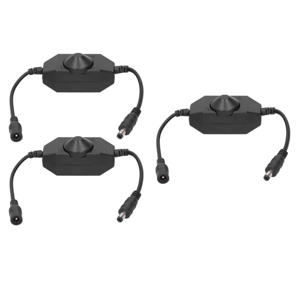 3 kpl LED-himmenninkytkin, säädettävä kirkkaus, DC12-24V-nauhavaloadapteri