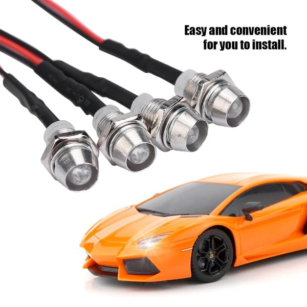 4 STK 5 mm Forlygter RC Tilbehør LED Lys til Model Drift Bil Køretøj (4# Blåt Lys)