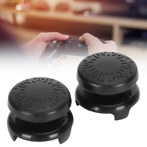 2 stk. Thumbstick Blødt Silikone Cover Greb Stick Joystick Controller Gamepad Nøglehætte til PS5 Sort
