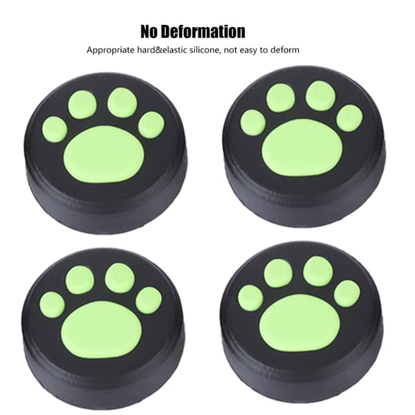 4 stk. silikone-joystick til PS3/PS4 tommelfingergreb Rocker Cap Cover til Switch Pro (grøn)