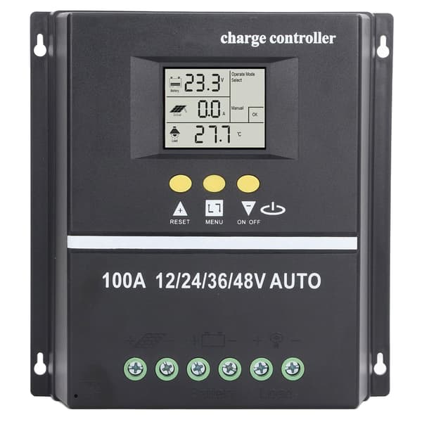 MPPT Solar Charge Controller Dobbelt USB-port Baggrundsbelyst LCD-display Solpanel Regulator 12V 24V 36V 48V Adaptiv