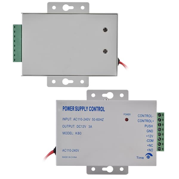 Input AC110V-240V Output DC 12V 3A 30W Strømforsyningscontroller til Døradgangskontrolsystem