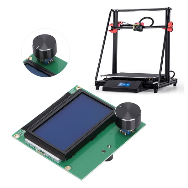 3D Printer Display 12864 LCD-skærm Intelligent kontrolkort Printertilbehør til CR 10S til Ender 3