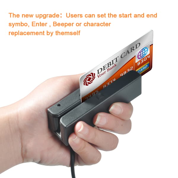 MSR580 USB magnetisk kortläsare 3 spår Mini Mag HiCo Swiper