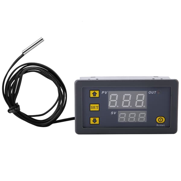 W3230 LED Digital Termostat Controller, DC24V Temp Switch m/ Sensor Probe