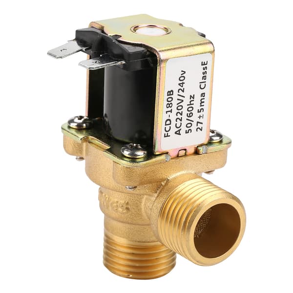 Mässing AC220V G1/2\" NC Pilotmagnetventil för vatteninlopp, 2-vägs, 1-pack