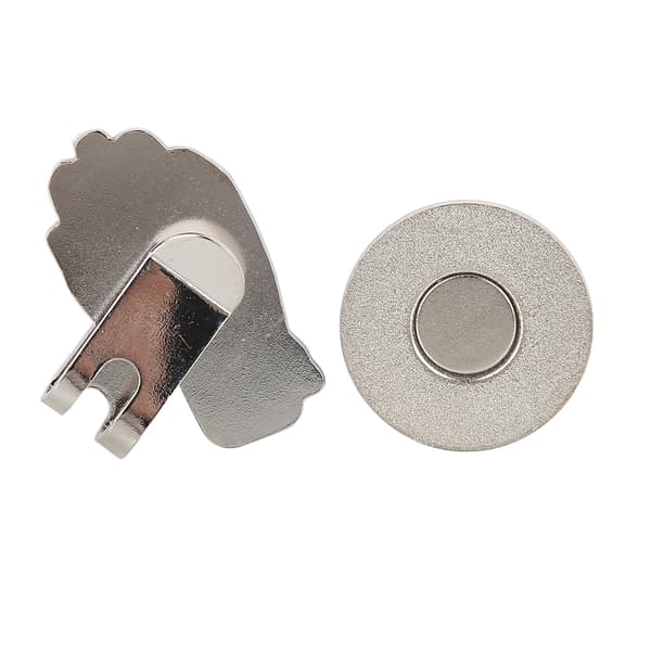 Mini handskeformet golfhatteclips i rustfrit stål med magnetisk boldmarkør sort hvid