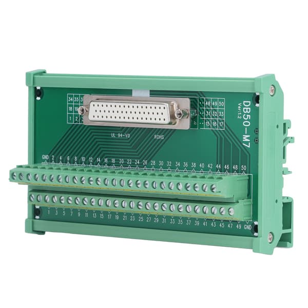 DB50 naarasliitin riviliitinadapterilevy PCB, suora, 60VDC, DB50-M7