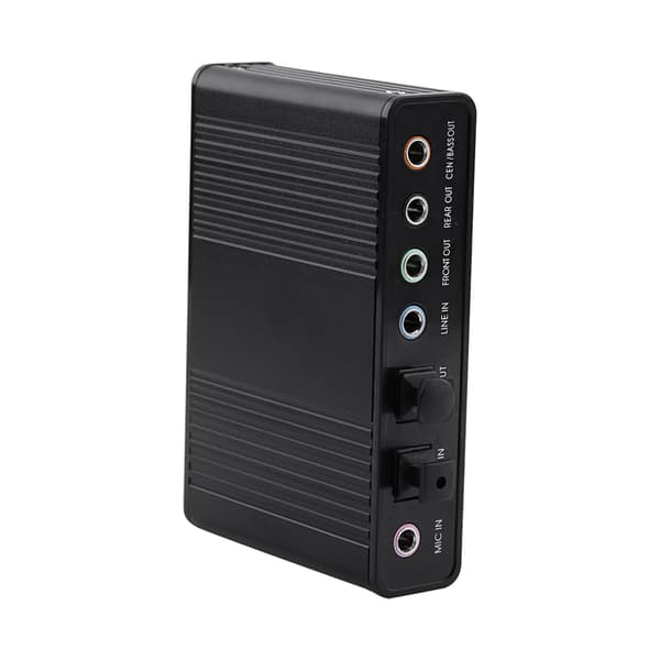 6-kanals lydkort USB ekstern digital optisk SPDIF lydudgangsadapter til pc
